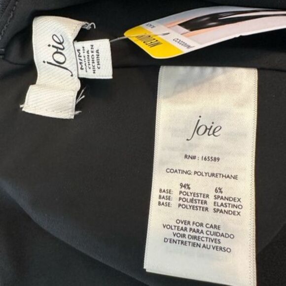 JOIE Faux leather Pull On Black leggings Size Medium - Picture 5 of 6